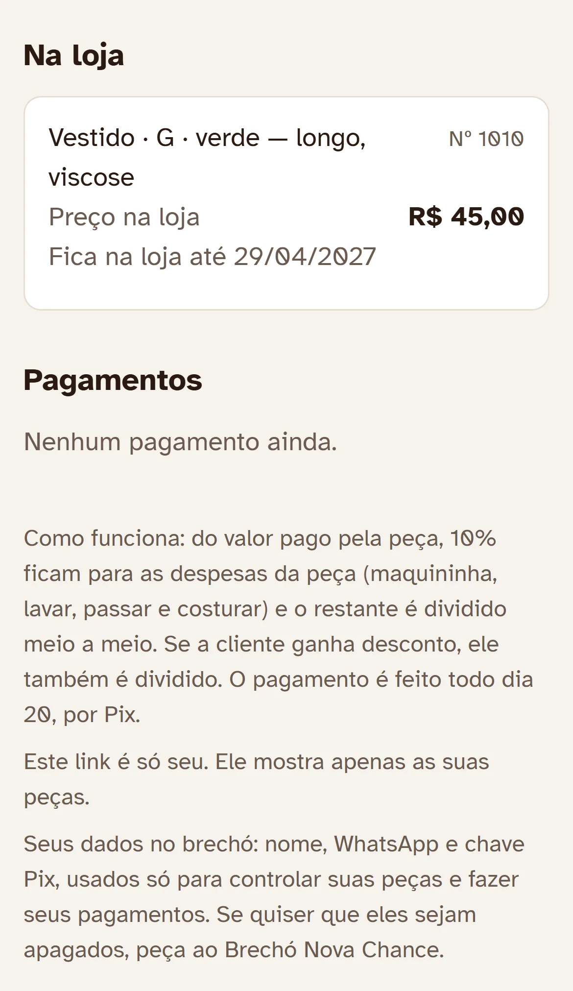 Relatório, parte de baixo